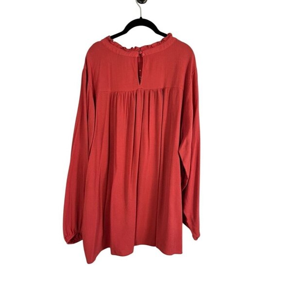 Torrid Floral Top 4X Pink Crinkle Folk Hippie Indie Granola Gauze Boho Western - Picture 10 of 16